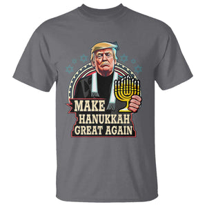 Funny Make Hanukkah Great Again Chanukah Trump T Shirt Menorah David Stars TS11 Charcoal Print Your Wear