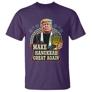 Funny Make Hanukkah Great Again Chanukah Trump T Shirt Menorah David Stars TS11 Purple Print Your Wear