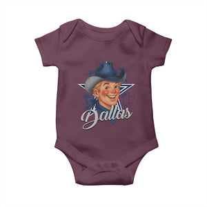 DFC Game Day Baby Onesie Funny Blue Star Sport Fan Football Game TS11 Maroon Print Your Wear