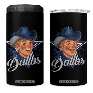 DFC Game Day 4 in 1 Can Cooler Tumbler Funny Blue Star Sport Fan Football Game TS11 One Size: 16 oz Black Print Your Wear