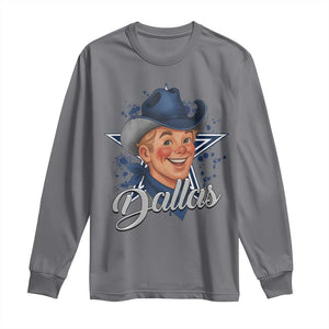 DFC Game Day Long Sleeve Shirt Funny Blue Star Sport Fan Football Game TS11 Charcoal Print Your Wear