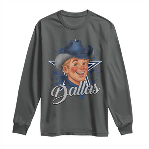 DFC Game Day Long Sleeve Shirt Funny Blue Star Sport Fan Football Game TS11 Dark Heather Print Your Wear