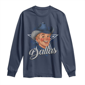 DFC Game Day Long Sleeve Shirt Funny Blue Star Sport Fan Football Game TS11 Navy Print Your Wear
