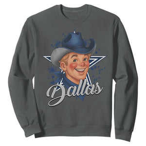 DFC Game Day Sweatshirt Funny Blue Star Sport Fan Football Game TS11 Dark Heather Print Your Wear