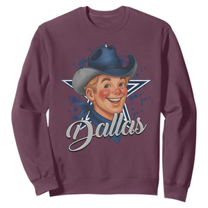 DFC Game Day Sweatshirt Funny Blue Star Sport Fan Football Game TS11 Maroon Print Your Wear