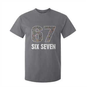 Funny 67 Six Seven Italian Brainrot Gen Alpha Meme T Shirt For Kid TS11 Charcoal Print Your Wear