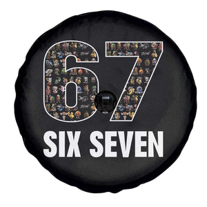 Funny 67 Six Seven Italian Brainrot Gen Alpha Meme Spare Tire Cover TS11 Print Your Wear
