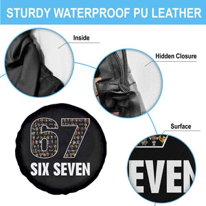 Funny 67 Six Seven Italian Brainrot Gen Alpha Meme Spare Tire Cover TS11 Print Your Wear