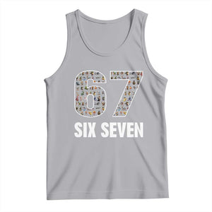 Funny 67 Six Seven Italian Brainrot Gen Alpha Meme Tank Top TS11 Athletic Heather Print Your Wear
