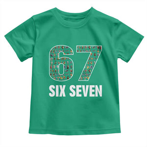 Funny 67 Six Seven Italian Brainrot Gen Alpha Meme Toddler T Shirt TS11 Irish Green Print Your Wear
