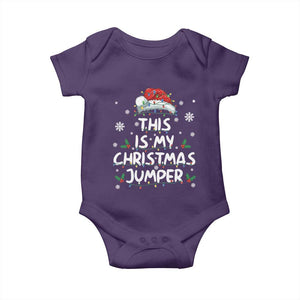 Funny British Christmas Baby Onesie This Is My Christmas Jumper TS11 Purple Print Your Wear