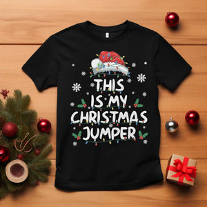 Funny British Christmas T Shirt This Is My Christmas Jumper TS11 Black Print Your Wear