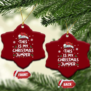 Funny British Christmas Ceramic Ornament This Is My Christmas Jumper TS11 Print Your Wear