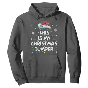 Funny British Christmas Hoodie This Is My Christmas Jumper TS11 Dark Heather Print Your Wear