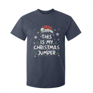 Funny British Christmas T Shirt For Kid This Is My Christmas Jumper TS11 Navy Print Your Wear