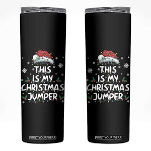 Funny British Christmas Skinny Tumbler This Is My Christmas Jumper TS11 Black Print Your Wear