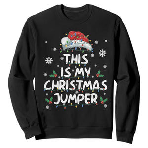 Funny British Christmas Sweatshirt This Is My Christmas Jumper TS11 Black Print Your Wear