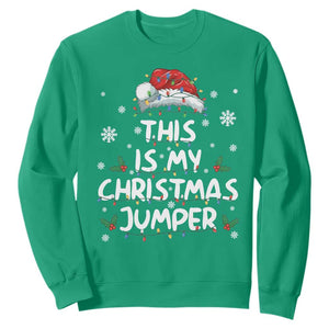 Funny British Christmas Sweatshirt This Is My Christmas Jumper TS11 Irish Green Print Your Wear