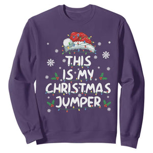 Funny British Christmas Sweatshirt This Is My Christmas Jumper TS11 Purple Print Your Wear