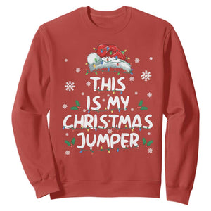 Funny British Christmas Sweatshirt This Is My Christmas Jumper TS11 Red Print Your Wear