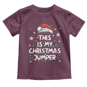 Funny British Christmas Toddler T Shirt This Is My Christmas Jumper TS11 Maroon Print Your Wear