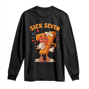 Funny Sick Seven 67 Meme Long Sleeve Shirt Six Seven Wordplay TS11 Black Print Your Wear