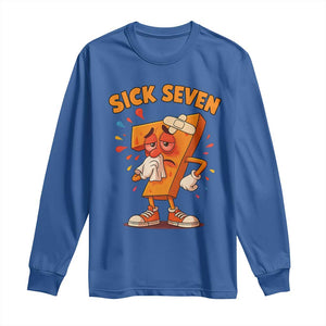Funny Sick Seven 67 Meme Long Sleeve Shirt Six Seven Wordplay TS11 Royal Blue Print Your Wear