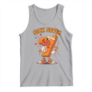 Funny Sick Seven 67 Meme Tank Top Six Seven Wordplay TS11 Athletic Heather Print Your Wear