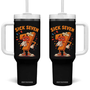 Funny Sick Seven 67 Meme Tumbler With Handle Six Seven Wordplay TS11 One Size: 40 oz Black Print Your Wear