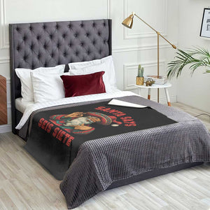 Funny Mexican Christmas 67 Throw Blanket Santa Says Seis Siete Cholo Claus TS11 Print Your Wear