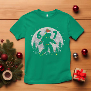Funny Bigfoot 67 Christmas Night Stroll Moon Sasquatch T Shirt TS11 Irish Green Print Your Wear