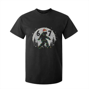 Funny Bigfoot 67 Christmas Night Stroll Moon Sasquatch T Shirt For Kid TS11 Black Print Your Wear