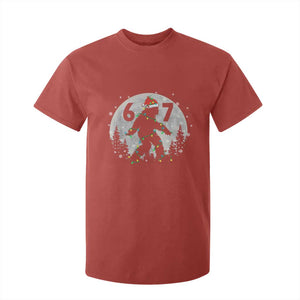 Funny Bigfoot 67 Christmas Night Stroll Moon Sasquatch T Shirt For Kid TS11 Red Print Your Wear