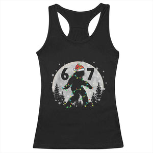 Funny Bigfoot 67 Christmas Night Stroll Moon Sasquatch Racerback Tank Top TS11 Black Print Your Wear