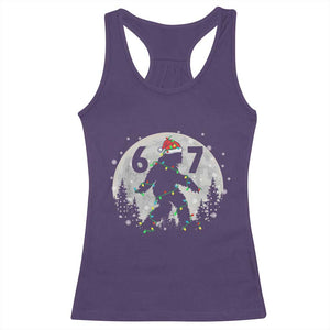Funny Bigfoot 67 Christmas Night Stroll Moon Sasquatch Racerback Tank Top TS11 Purple Print Your Wear