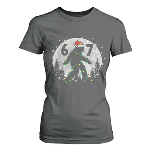 Funny Bigfoot 67 Christmas Night Stroll Moon Sasquatch T Shirt For Women TS11 Dark Heather Print Your Wear