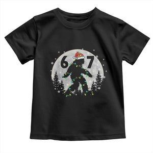 Funny Bigfoot 67 Christmas Night Stroll Moon Sasquatch Toddler T Shirt TS11 Black Print Your Wear