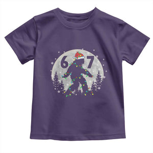 Funny Bigfoot 67 Christmas Night Stroll Moon Sasquatch Toddler T Shirt TS11 Purple Print Your Wear