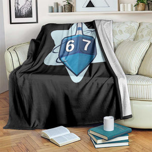 Funny Hanukkah 67 Throw Blanket Six Seven Meme Dreidel Star Of David TS11 Print Your Wear