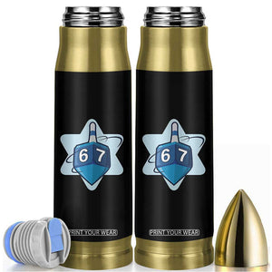 Funny Hanukkah 67 Bullet Tumbler Six Seven Meme Dreidel Star Of David TS11 Black Print Your Wear
