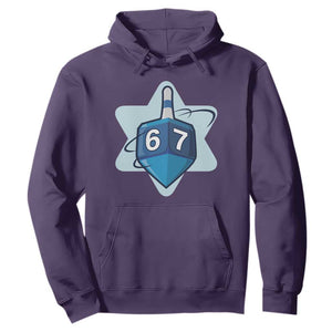 Funny Hanukkah 67 Hoodie Six Seven Meme Dreidel Star Of David TS11 Purple Print Your Wear