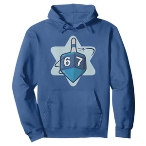 Funny Hanukkah 67 Hoodie Six Seven Meme Dreidel Star Of David TS11 Royal Blue Print Your Wear