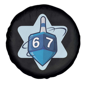 Funny Hanukkah 67 Spare Tire Cover Six Seven Meme Dreidel Star Of David TS11 Print Your Wear