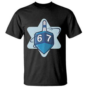 Funny Hanukkah 67 T Shirt Six Seven Meme Dreidel Star Of David TS11 Black Print Your Wear