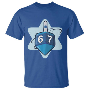 Funny Hanukkah 67 T Shirt Six Seven Meme Dreidel Star Of David TS11 Royal Blue Print Your Wear