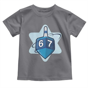 Funny Hanukkah 67 Toddler T Shirt Six Seven Meme Dreidel Star Of David TS11 Charcoal Print Your Wear