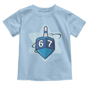 Funny Hanukkah 67 Toddler T Shirt Six Seven Meme Dreidel Star Of David TS11 Light Blue Print Your Wear