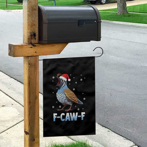 Funny F Caw F Quail Christmas Garden Flag Cartoon Quail Bird Santa Hat Poultry Humor TS11 Print Your Wear