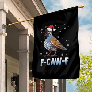 Funny F Caw F Quail Christmas Garden Flag Cartoon Quail Bird Santa Hat Poultry Humor TS11 Print Your Wear