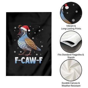 Funny F Caw F Quail Christmas Garden Flag Cartoon Quail Bird Santa Hat Poultry Humor TS11 Print Your Wear